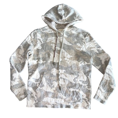 OFF WHITE Felpa con cappuccio Zadig & Voltaire Merino lana stampa mimetica a goccia donna taglia XS S