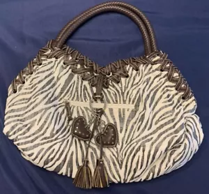 GG...ING Zebra Print Black & White Shoulder Bag Purse Beautiful Detailing NEW - Picture 1 of 22