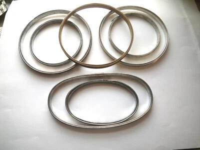 Vintage Lot of 7 Round & Oval Metal Embroidery Hoops Cork Spring Tension 5 6 7 8 - Image 1 of 4