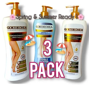 3 Pack Goicoechea Mentol Arnica Lotion Calming Touch, Crema Arnica Legs 13.5oz - Picture 1 of 4