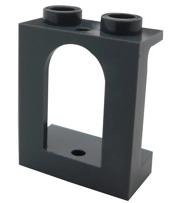 Lego 10 Stück Fenster in dunkelgrau (dark bluish gray) 1x2x2 gebogen 90195 Neu  - Bild 1 von 3