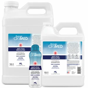 Medicated Oatmeal Pet Shampoo Anti Itch Deep Cleansing Allergy Relief Pick Size  - Picture 1 of 10