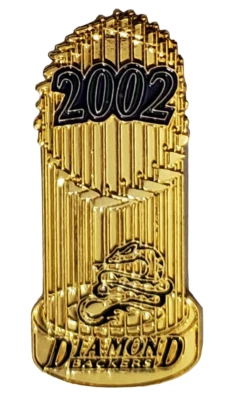 NEW Diamondbacks 2001 World Series Champions Trophy Diamondbacker Pin 2002 SGA - Image 1 of 4