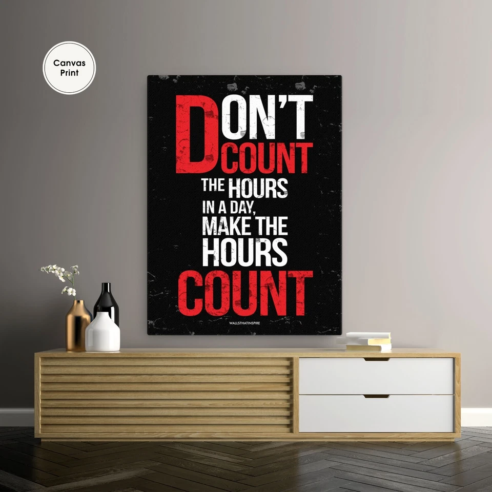 Motivational Poster, Don't Count, Motivational Wall Art, Motivational Quotes - Image 1 of 1
