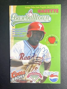 Michael Bourn Signed Reading Phillies Program Scorebook Autograph  - Picture 1 of 1