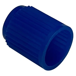 (500) Blue Plastic Tire Caps Air Valve Stem Dust Cover - Car Bike Truck Wheel - Picture 1 of 6