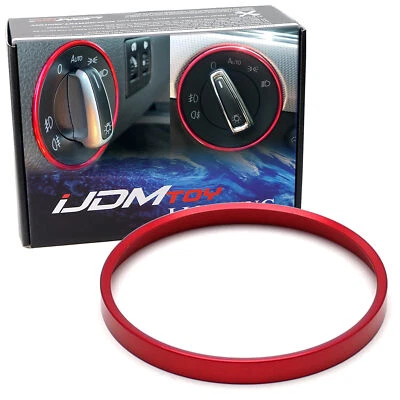 Красный переключатель фар окружающее кольцо отделка для VW MK5/6 Golf GTI Jetta Passat CC - Изображение 1 из 4