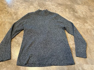 Karen Scott schwarz-weißer Pullover mit Zopfmuster - Größe L - Bild 1 von 4