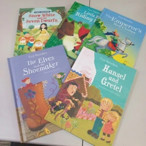 😇 First Readers Bulk Lot Hardcover Books 5 Five Classics Fairy Stories Hansel - Picture 1 of 24