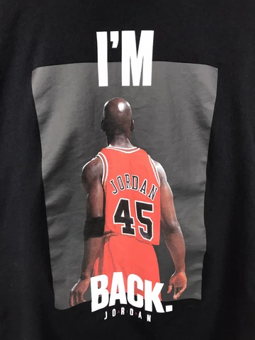 2015 Nike Air Jordan 10 Retro Double Nickel "I’m Back" 45 Photo Black M T-Shirt Cover