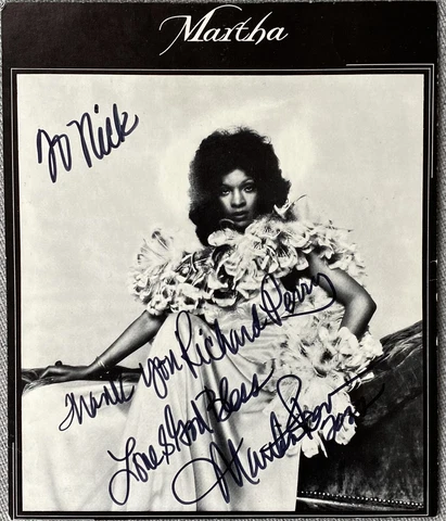 Martha Reeves Signed In Person 7.5x9 RARE B&W Press Photo - Authentic Cover