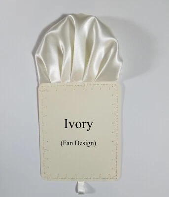 NEW - Men's Pre-Folded Satin Pocket Square Insert - More Colors - Image 1 of 4