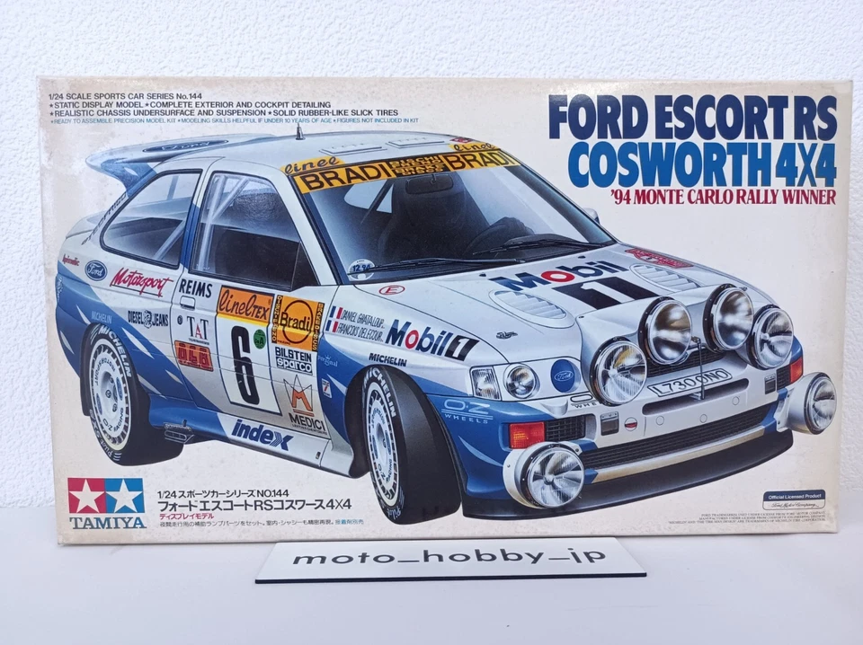 TAMIYA 1/24 Ford Escort RS Cosworth 4x4 Display Model Kit 24144 Giappone - Immagine 1 di 4