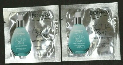2 Biotherm Aqua Pure Super Concentrate. Sample 2 x 1ml. /.03 oz. New. France - Image 1 of 3