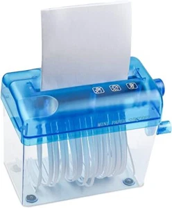 Jikiou Mini Hand Shredder Portable Paper Shredder Manual Shredder Docu - Picture 1 of 6