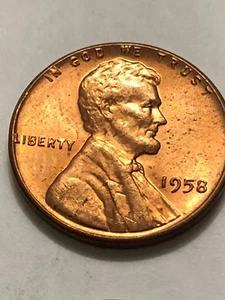 1958 P Lincoln Wheat Cent MS/CHOICE BU RED! Great Coin A Must Have Lot 9 - Picture 1 of 12
