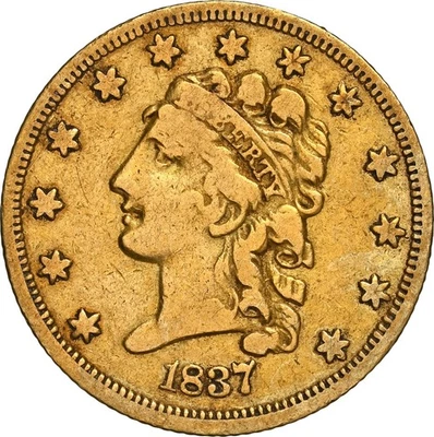 1837 Classic Head $2.50 Quarter Eagle NGC  VF/ Cleaned - Image 1 of 4