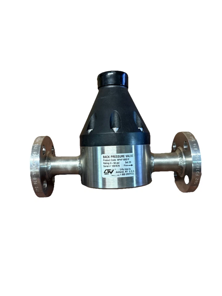 Griffco 1/2"NPT Back Pressure Valve 0-50psi 20# Set BPHF105S1F - Image 1 of 4