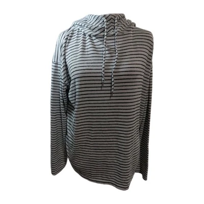 Gap Hooded Shirt Breton Striped High Neck Drawstring Pullover Women's Size Small - Image 1 of 4