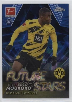 2020 Chrome Bundesliga Sapphire Edition Future Stars Youssoufa Moukoko Rookie RC - Image 1 of 2