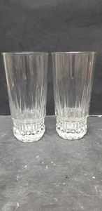2 CRISTAL D ARQUES DURAND VILLENEUVE FLAT TUMBLER 6 1/3" - Picture 1 of 4