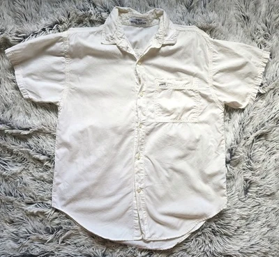 Camisa de campamento blanca de manga corta con botones vintage GUESS de los años 90 para mujer talla grande Foto 1 de 4