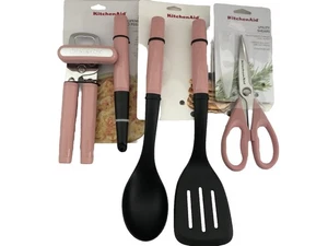 New KitchenAid Dried Rose Pink 5 Pc Measuring Cups Can Opener Peeler HDRA - Picture 1 of 1