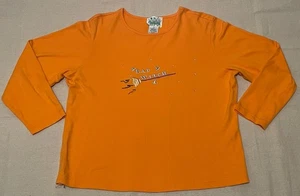 Top Quacker Factory 1X Camisa Naranja "Bruja Mala" Halloween Bordada Estrás - Imagen 1 de 17