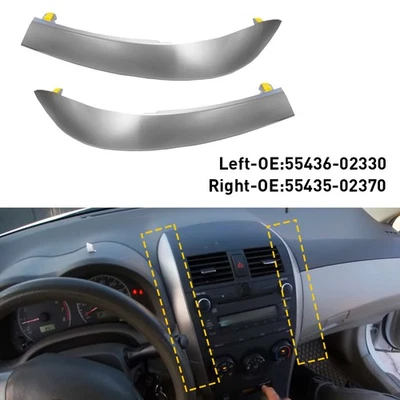 For 2009 2010-13 Toyota Corolla Left & Right Upper Central Dashboard Strip Trim - Image 1 of 4