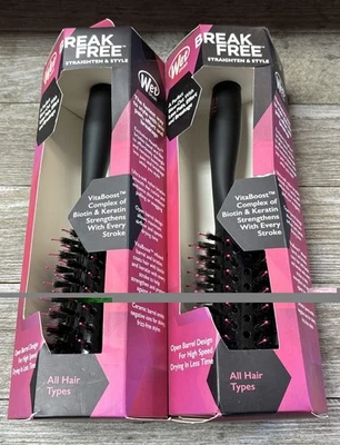 2 Wet Brush BreakFree Straighten & Style Open Barrel Round Brush, All Hair Types - Image 1 of 4