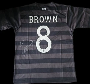 Scott Brown Celtic Fc Hand Signed 2012/13 Away Shirt WITH COA & PHOTO PROOF - Picture 1 of 2