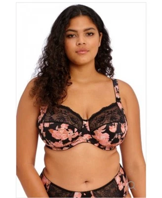 Elomi Morgan UW Bra w/Underband EL4110 UK Sizes DD-HH Watercolour Print NWT $72 - Image 1 of 4