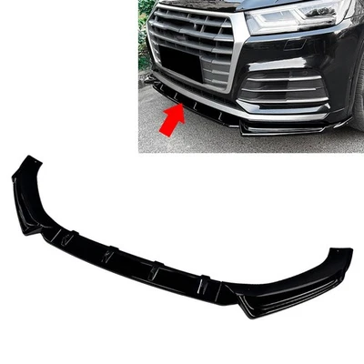 Novo ABS Preto Brilhante Front Bumper Lip Spoiler Splitter Para Audi Q5 SQ5 2018-2020 - Imagem 1 de 4
