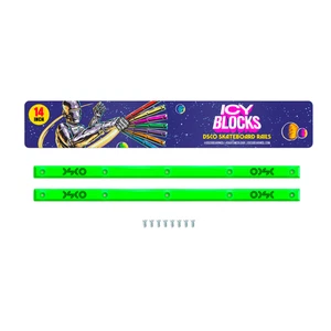DSCO Icy Blocks Deep Space Lime Skateboard Rails Ribs - Picture 1 of 1