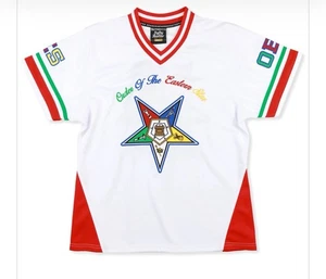 New OES - White Order of the Eastern Star Football Jersey - 2X - Picture 1 of 2