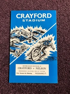 Speedway programme Crayford v Nelson 12th June 1968 first ever meeting - Picture 1 of 2
