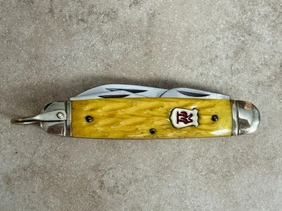 Navaja de Bolsillo Kissing Crane Scout Manijas Planeadas Amarillas KC5125 Foto 1 de 3