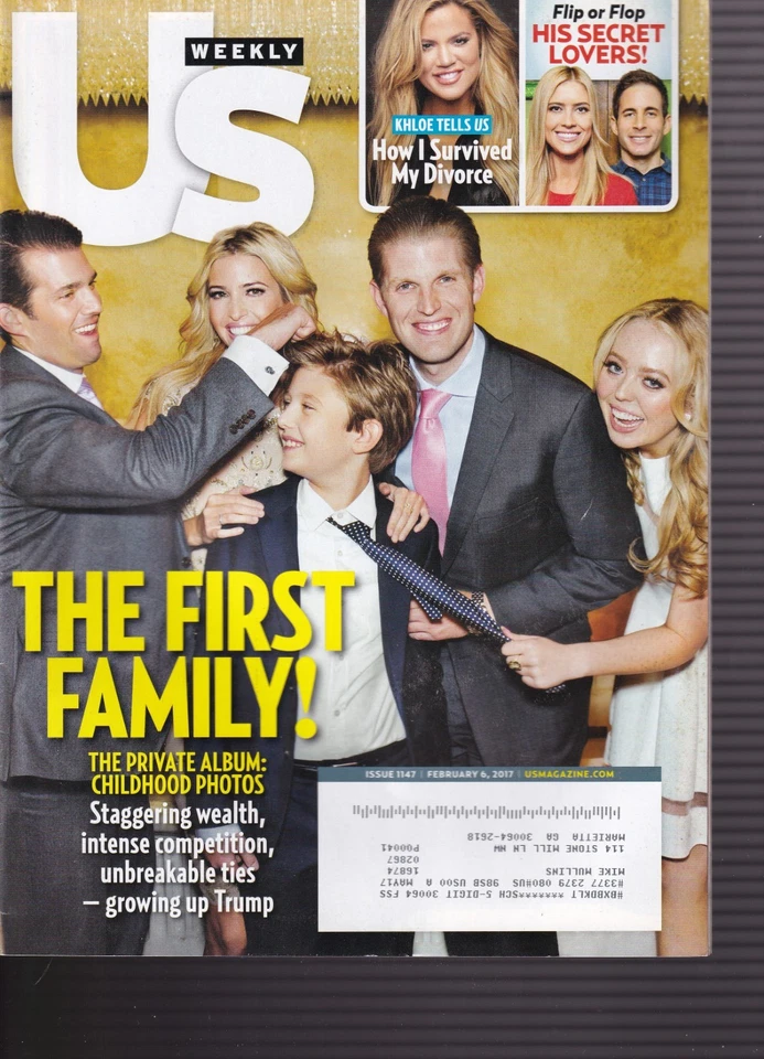 US WEEKLY Magazine February 6 2017 Eric Ivanka Tiffany Barron Donald Trump Jr. - Image 1 of 1