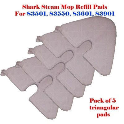 DSM 5 Trianglar Steam Mop Replacement Pocket Pads For Shark S3501 S3550 S3601 S3901