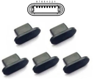 5x TAPON ANTIPOLVO SILICONA PUERTO CARGA IPHONE 11 PRO SE 12 MINI 12 PRO MAX 13 - Zdjęcie 1 z 1