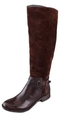 Botas de montar Nycole de gamuza chocolate oro rosa para mujer 6M nuevas Foto 1 de 4