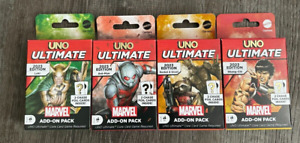 UNO Ultimate Marvel 2023 Rocket and Groot, Shang-Chi, Loki, Ant-Man NO FOILS