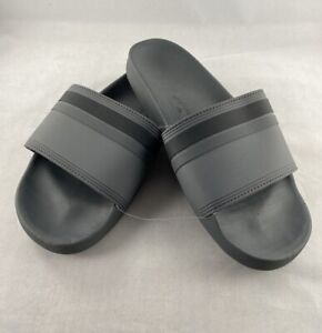 QUIKSILVER 'Rivi Slide' Slide Slider Sandals, 10(43) 11(44) - Grey/Black (XSKB)