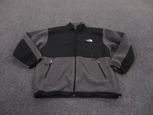 The North Face Jacket Boys XL Gray Fleece Outdoors Hiking Logo Denali Coat Youth - Picture 1 of 10