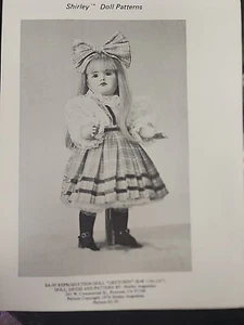 Vintage Doll Dress Pattern Shirley: Sa-30 Gretchen 16" Pleated Skirt Bow - Picture 1 of 5