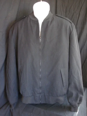 Chaqueta de bombardero Neptune Garment negra mezcla de lana con forro aislante extraíble talla 46 Foto 1 de 4