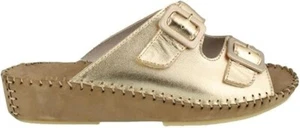 Ciabatta La plume Jen in metallo beige/oro taglia 40 - Foto 1 di 2