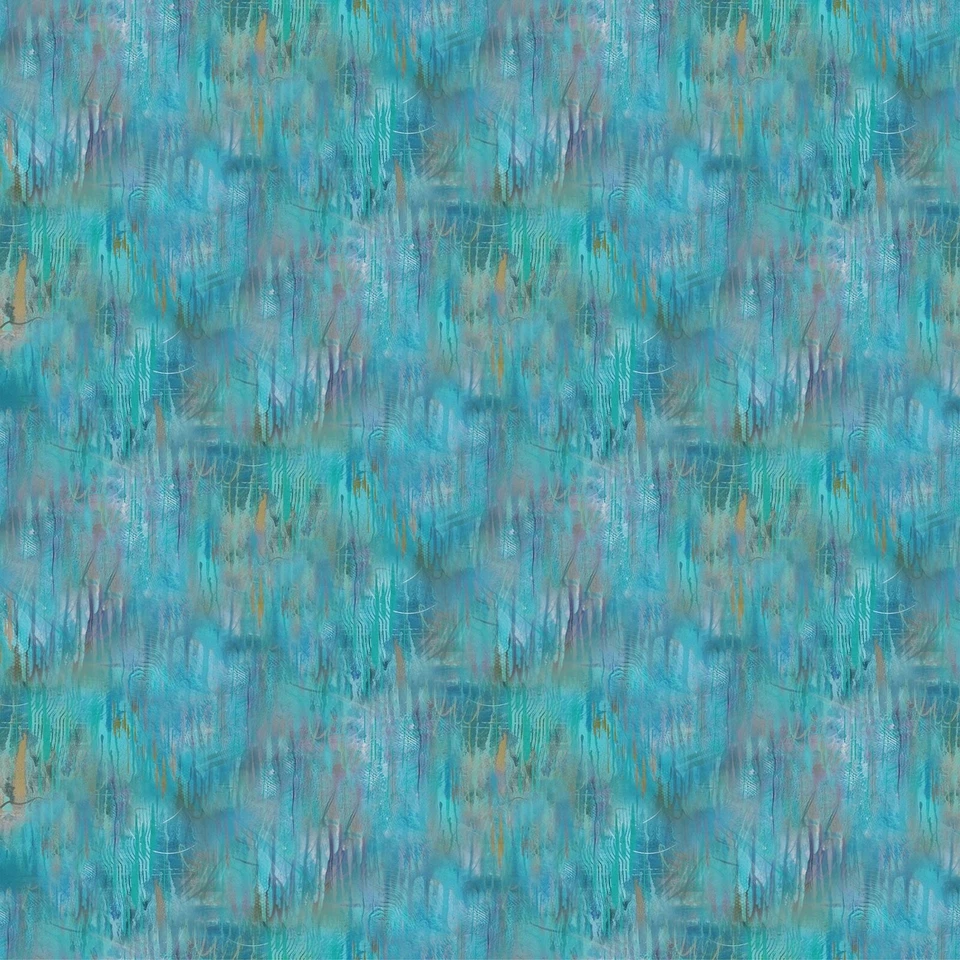 Northcott Tranquil Tides by Tim Parker DP27617 44 Turquoise Texture  Cotton - Image 1 of 1