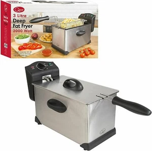 Quest Professional Stainless Steel Deep Fat Chip Fryer Kitchen Large 3L 3 Litre - Picture 1 of 5