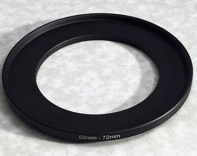 Step-Up Metal Stepping Ring 52-72mm 52mm Lens to 72mm Adapter 52 mm- 72 mm 52-72 - Image 1 of 4